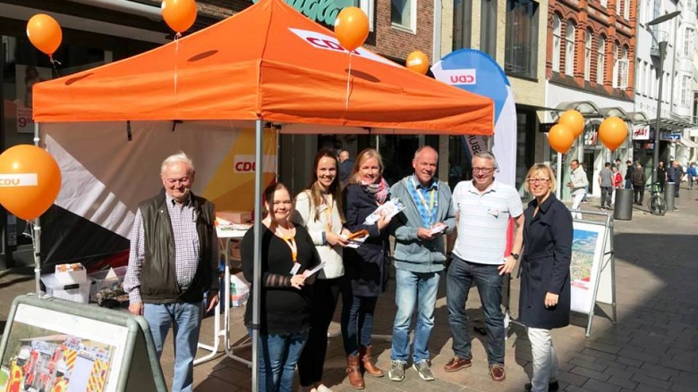 Infostand in Flensburg