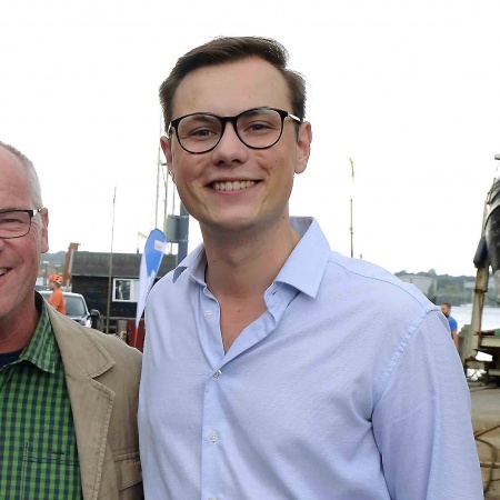 Flensburgs Stadtpräsident Hannes Fuhrig mit CDU-Mitarbeiter Felix Müller